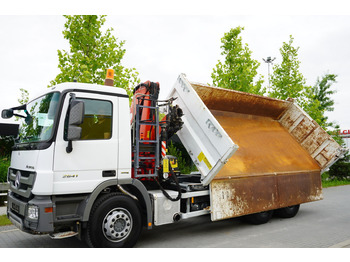 شاحنات مسطحة, شاحنة كرين MERCEDES-BENZ Actros 2641 6×4 E5 / Crane / Dumper / 110000 km!: صور 2