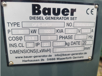 جديد مجموعة المولدات BAUER GFS-80 kW diesel generator: صور 4