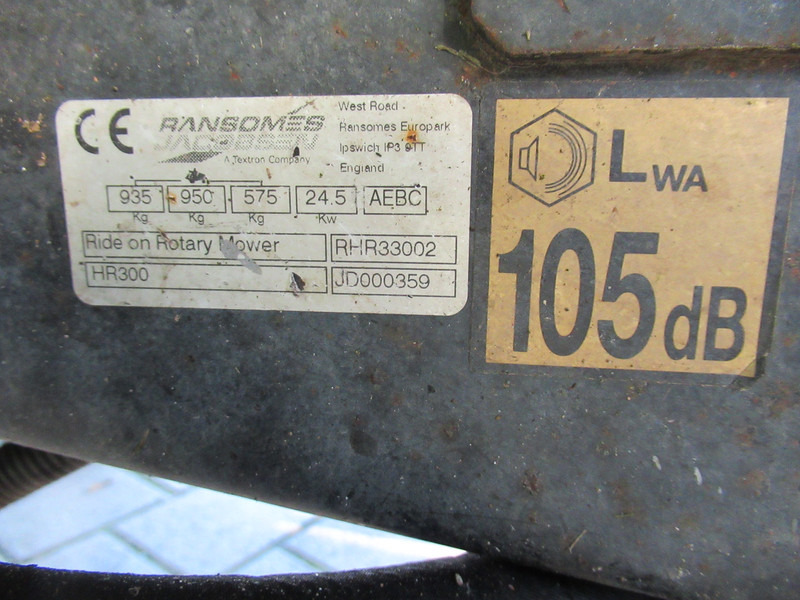 جزازة المروج Ransomes HR300 4x4 HR3300T Cirkelmaaier: صور 11