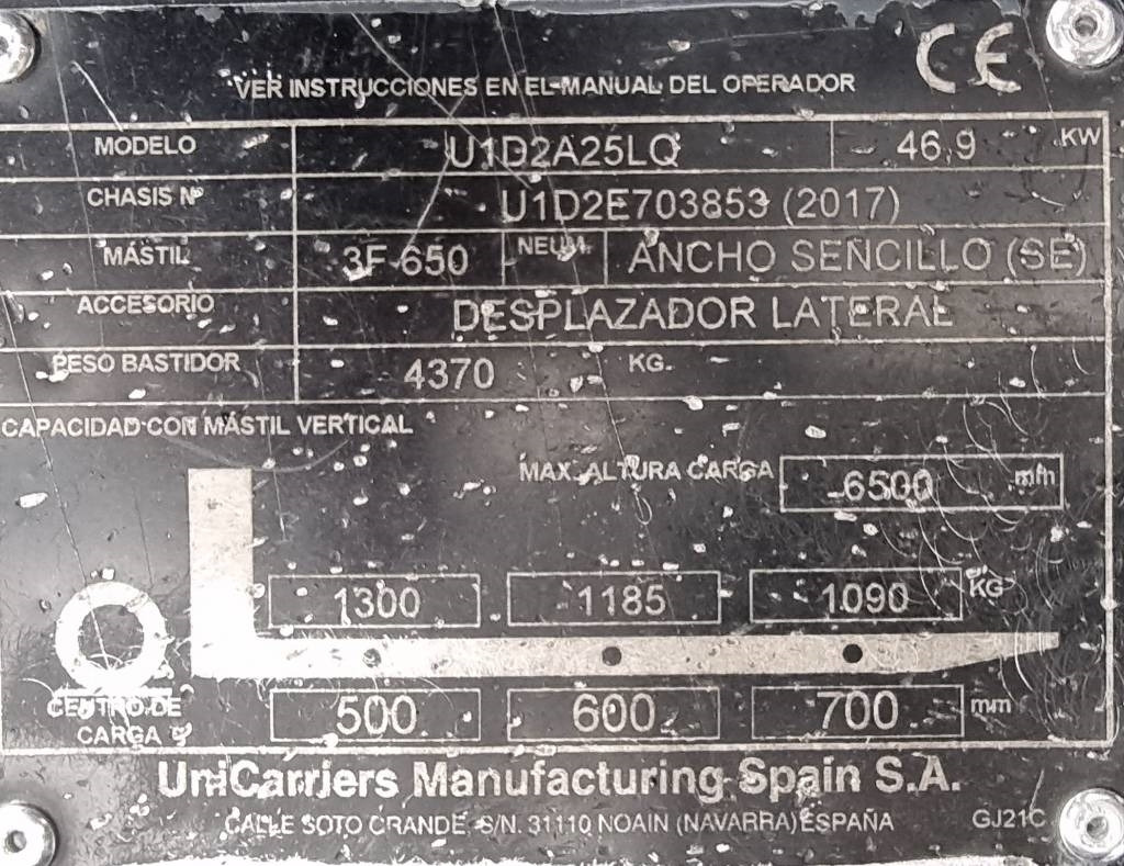 رافعة شوكية تعمل بالغاز UniCarriers U1D2A25LQ DX25: صور 13