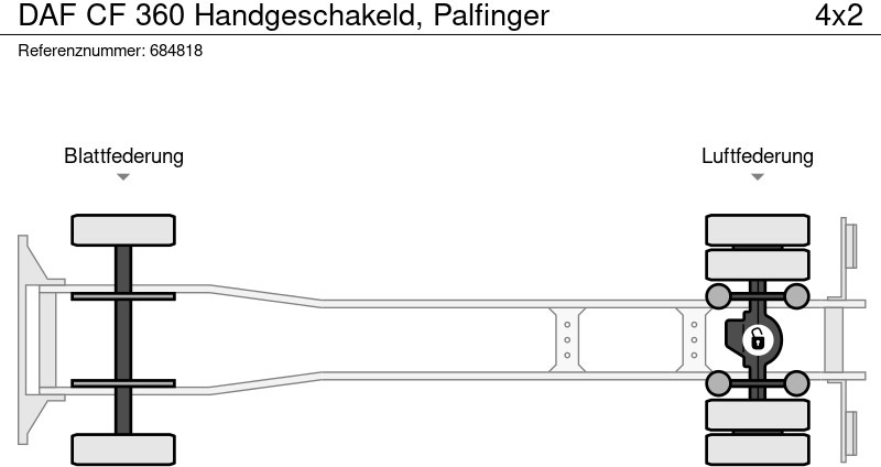 شاحنات مسطحة, شاحنة كرين DAF CF 360 Handgeschakeld, Palfinger: صور 8