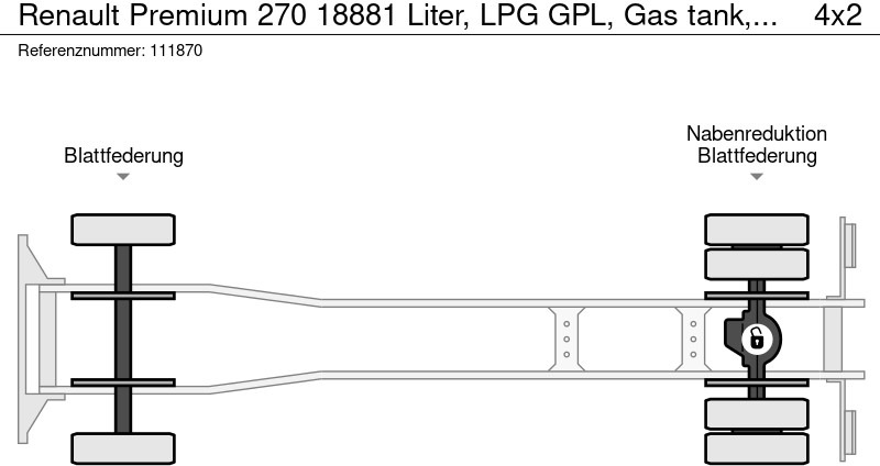 شاحنة صهريج Renault Premium 270 18881 Liter, LPG GPL, Gas tank, Steel suspension: صور 16