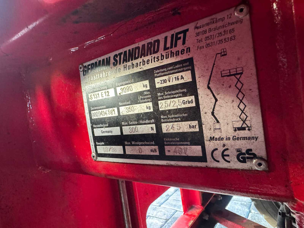 منصات هيدروليكية متنقلة German standard lift S131 E12: صور 11